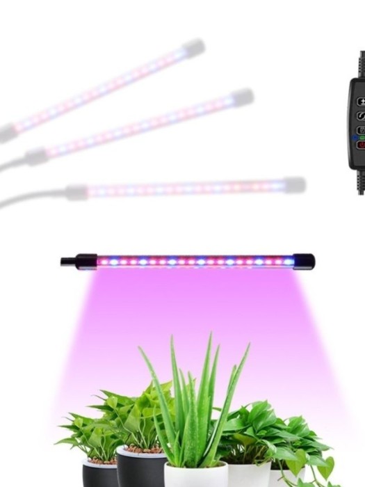 Ультрафиолетовая лампа для растений j22wl-03 LED LIGHT Полный спектр 3 головы LED
