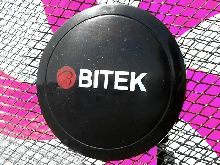 Вентилятор напольный BITEK 16" (40см) 100Вт 5 пласт. черный/розовый BT-1630BP