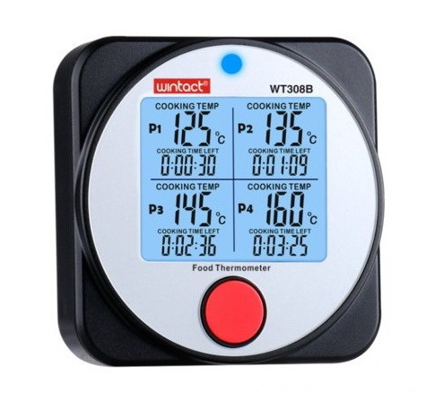 Термометр харчовий електронний 4-канальний Bluetooth -40-300 °C WINTACT WT308B