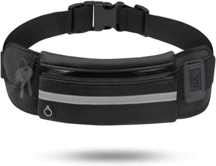 Поясная сумка для телефона водоотталкивающая спортивная Belt-Case черная