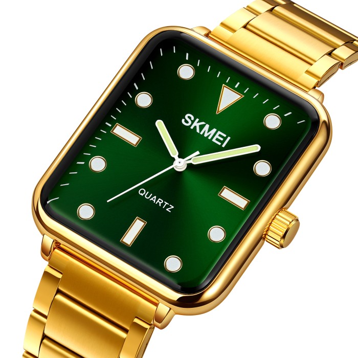 Skmei 1954GDGN-SP Gold-Green Sun Pattern