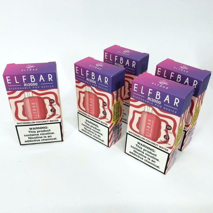 Elf Bar RI3000 5%. Кавун Кокос (Watermelon Coconut Water)