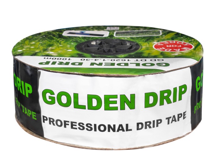 Стрічка Крапельна 8 mil крок 10 см бухта 2000 метрів емітерна GOLDEN DRIP