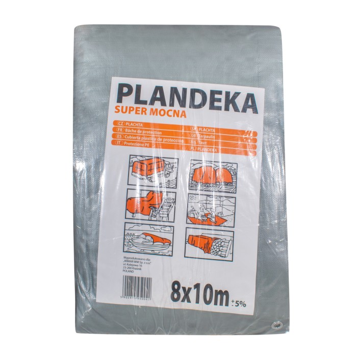 Тент 160 г/м2 8мх10м поліпропіленовий "PLANDEKA" тент садовий