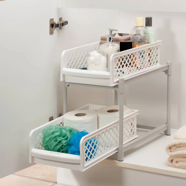 УЦЕНКА! Органайзер Portable 2 Tier Basket Drawers (Плохая упаковка 2863)