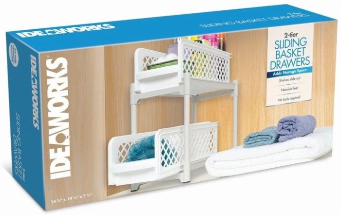 УЦЕНКА! Органайзер Portable 2 Tier Basket Drawers (Плохая упаковка 2863)