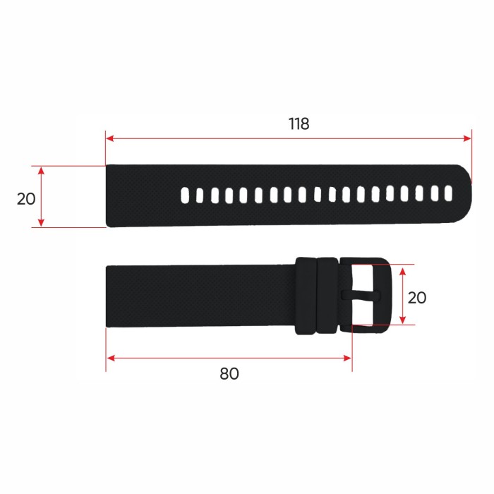Ремінець для смарт годинника K26H Black
