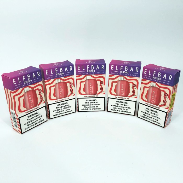 Elf Bar RI3000 5%. Кавун (Watermelon Ice)