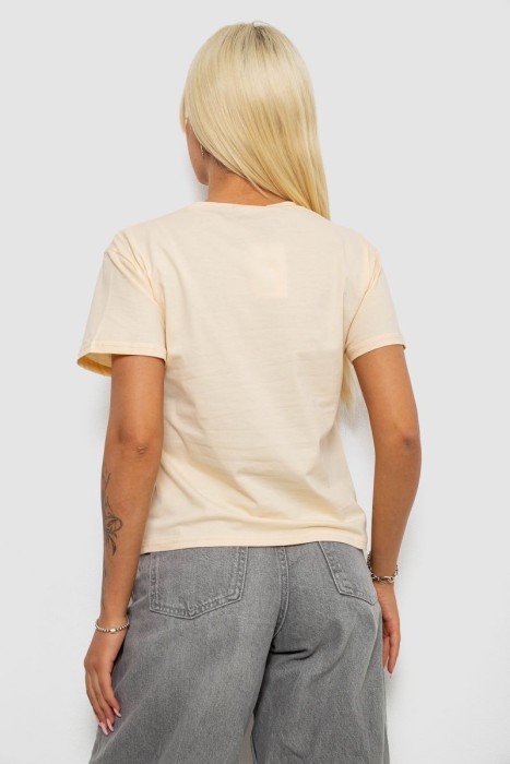 Футболка жіноча з принтом, колір чорний, 221R5179