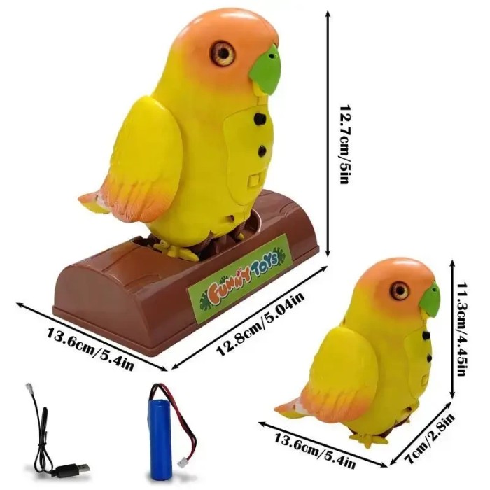 Интерактивная игрушка-повторюшка попугай Funny Parrot TT8005 Зелёный