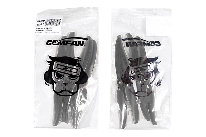 Пропелери GemFan Long Range 5126-2 2мм+M5 полікарбонат 2CCW+2CW (Clear Gray)