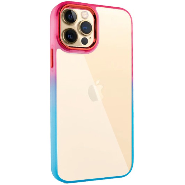 Чохол TPU+PC Fresh sip series для Apple iPhone 12 Pro / 12 (6.1") Салатовий / Рожевий