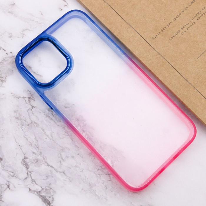 Чохол TPU+PC Fresh sip series для Apple iPhone 12 Pro / 12 (6.1") Салатовий / Рожевий