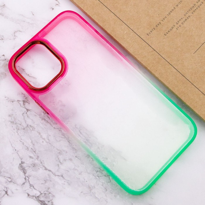 Чохол TPU+PC Fresh sip series для Apple iPhone 12 Pro / 12 (6.1") Салатовий / Рожевий