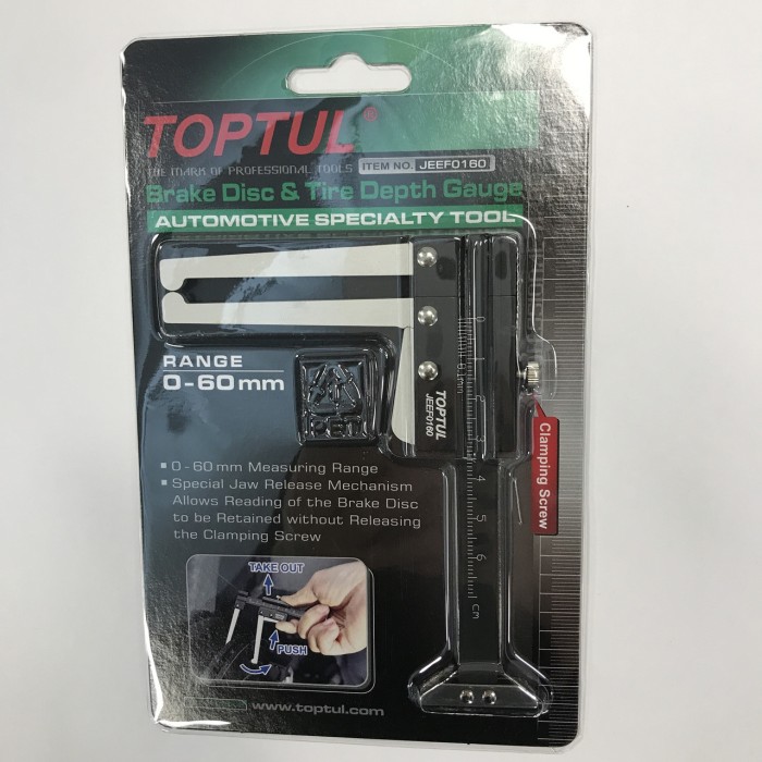 Штангенциркуль для дисків та шин TOPTUL JEEF0160