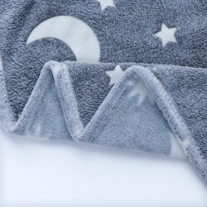 Светящийся теплый и нежный плед для детей и подростков 100x150 Magic Blanket Серый