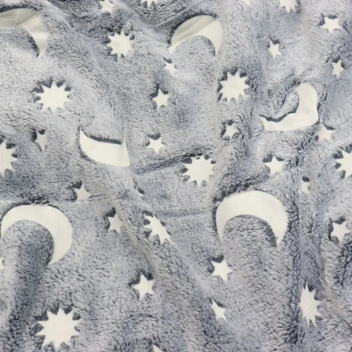 Светящийся теплый и нежный плед для детей и подростков 100x150 Magic Blanket Серый