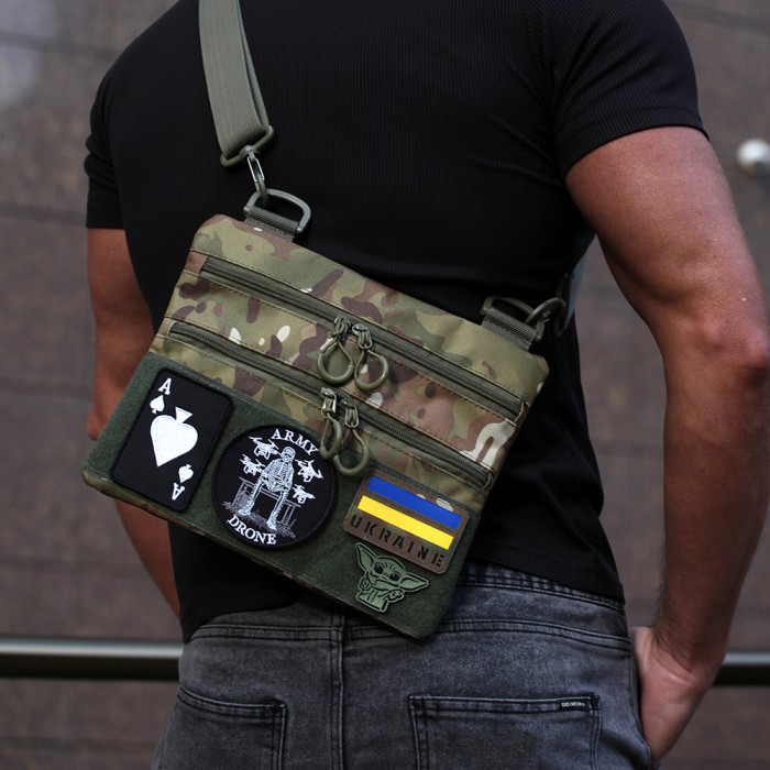 Нагрудна сумка тактична тканинна, Рюкзак ЗСУ, Сумка ЗСУ, Армійська сумка через плече