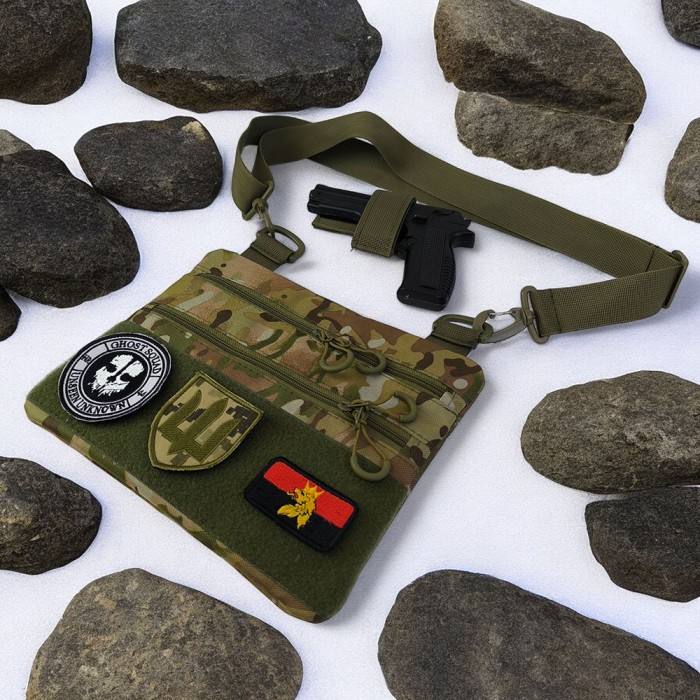 Чоловіча сумка нагрудна тактична, Сумка через плече військова, Тактичний рюкзак через плече