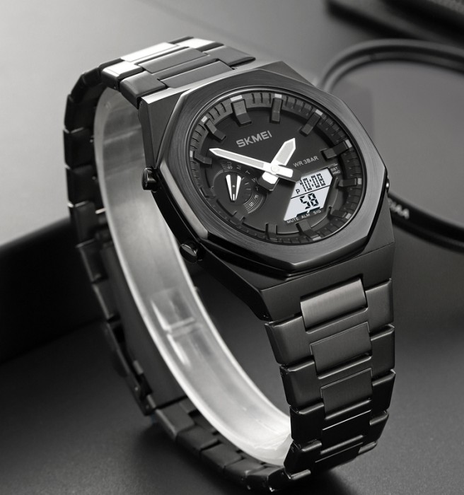 Skmei 1816BKBKWT Black-Black-White