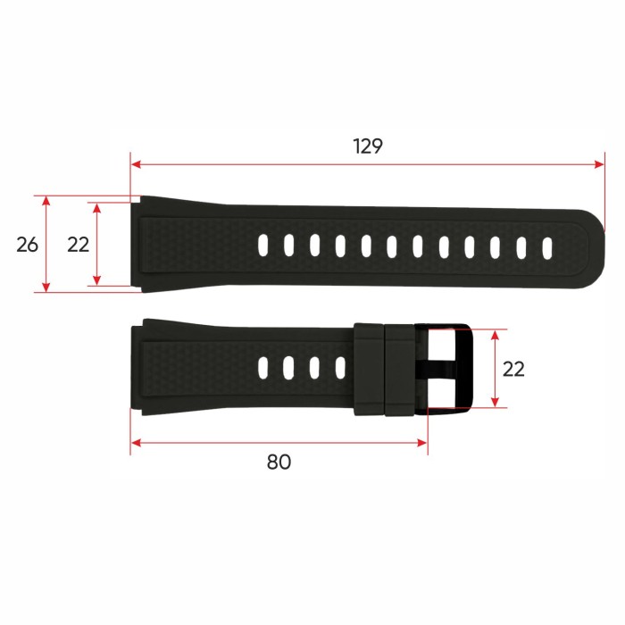 Ремінець для смарт годинника K55 Black