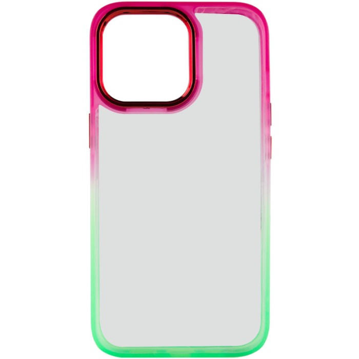 Чохол TPU+PC Fresh sip series для Apple iPhone 13 Pro Max (6.7") Салатовий / Рожевий