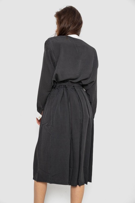 Костюм жіночий класичний у горох, колір синьо-білий, 167R3002