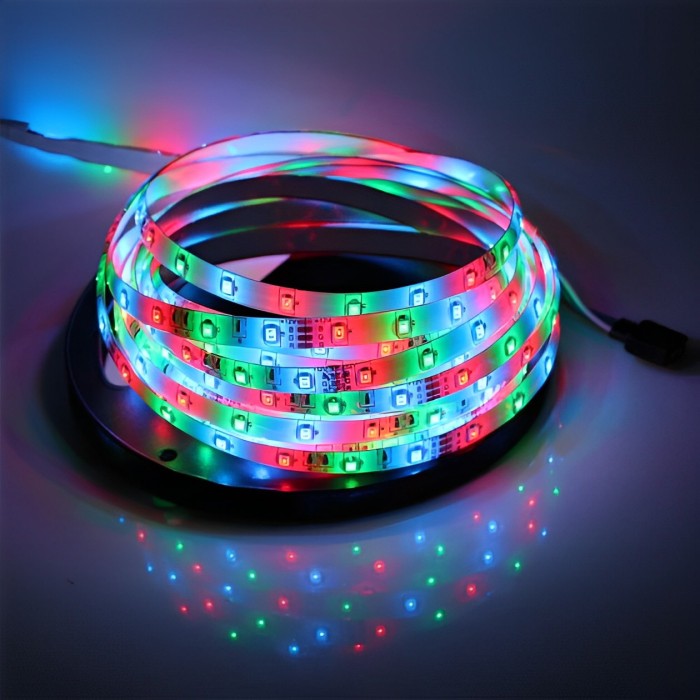 Светодиодная RGB лента 5м 2835 RGB с контроллером и блоком питания