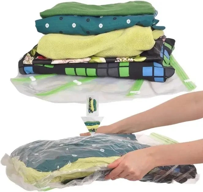 Вакуумный пакет Vacuum Bag для хранения одежды 80x100 см Прозрачные