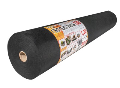 Геотекстиль (130 г/м2) 1.2*50 чорний геотекстиль садовий