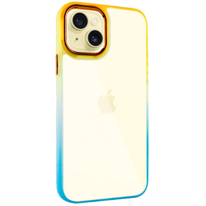 Чохол TPU+PC Fresh sip series для Apple iPhone 13 (6.1") Бірюзовий / Рожевий