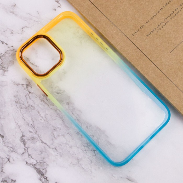 Чохол TPU+PC Fresh sip series для Apple iPhone 13 (6.1") Бірюзовий / Рожевий