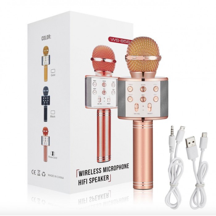 Bluetooth микрофон для караоке с изменением голоса WSTER WS-858