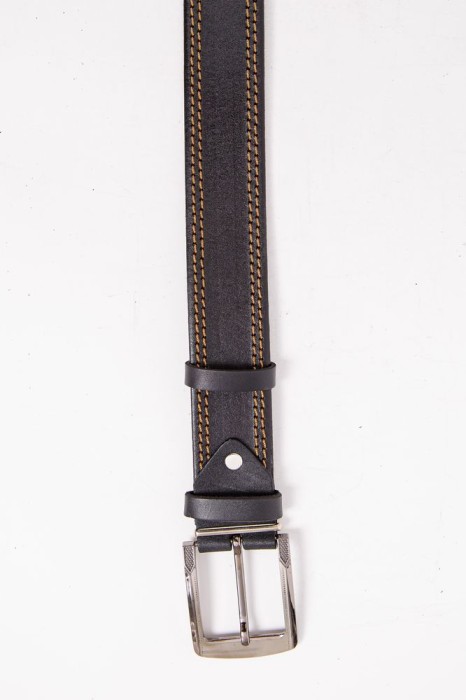 Шкіряний чорний ремінь, класичного стилю, 196R40Y1W2