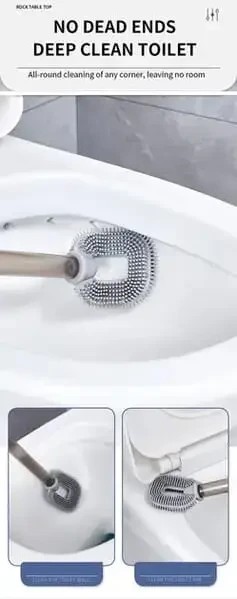 Силиконовая щётка для унитаза Liquid Toilet Brush Серая