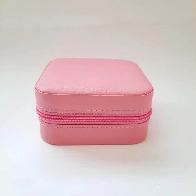 Шкатулка-органайзер для украшений, кожаная PINK Розовый