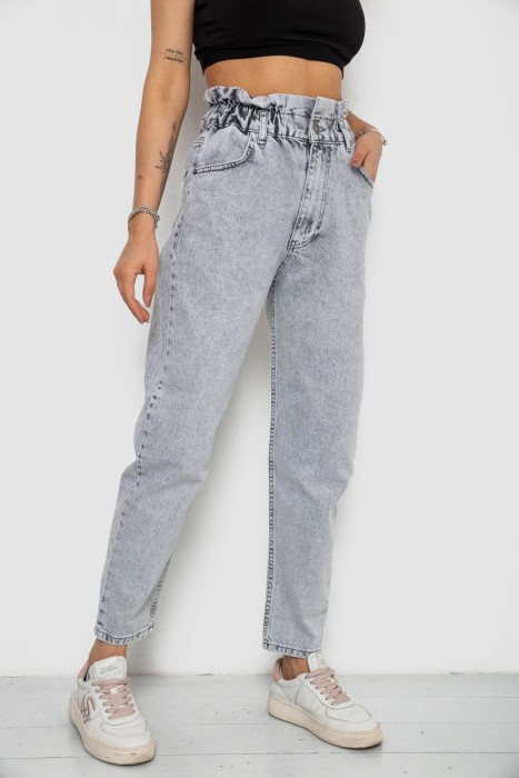 Джинси жіночі Mom-fit, колір блакитний, 244R1601S20