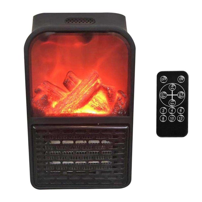 Портативный обогреватель с пультом Flame Heater (500 Вт) Экономный