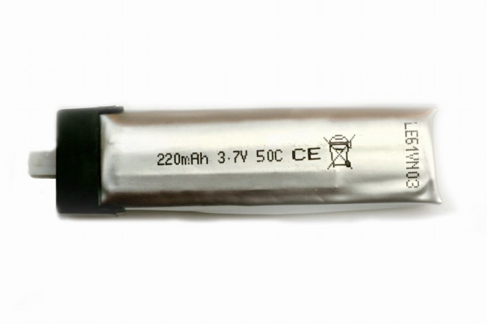 Акумулятор для радіокерованої моделі Dinogy Li-Pol 220 мАг 3.7 В 50х10х6 мм Micro JST 1.25 mm (Molex Picoblade) 50C