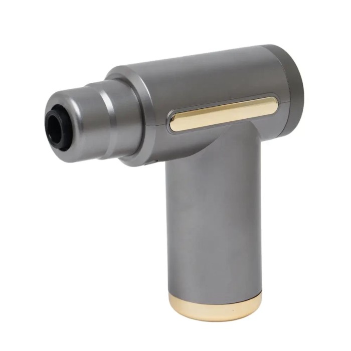 Массажер мышечный ручной Massage Gun Аккумуляторный перкуссионный Массажный 4 насадки для рук ног шеи