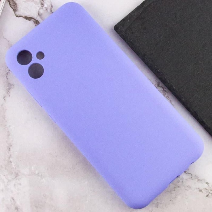 Чохол Silicone Cover Lakshmi Full Camera (AA) для Samsung Galaxy A07 Бузковий / Dasheen