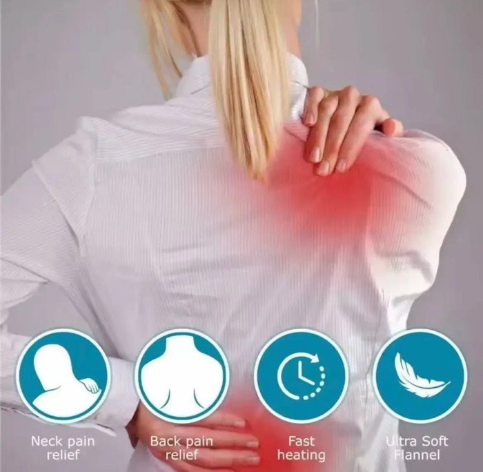 Электрогрелка для спины и шеи Heating Pad Электрическая грелка против боли в спине и шеи