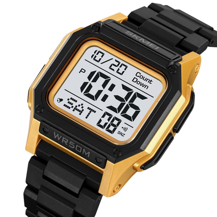 Skmei 2264BKGDWT Black-Gold-White