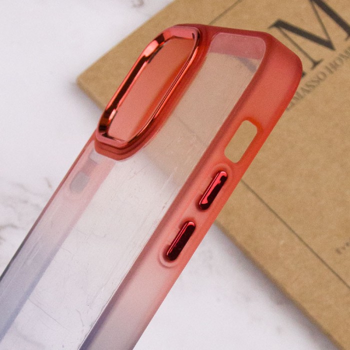 Чохол TPU+PC Fresh sip series для Apple iPhone 14 Plus (6.7") Бірюзовий / Помаранчевий