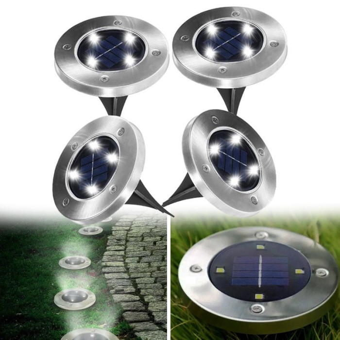 Уличный светильник на солнечной батарее Solar Disk 8led-dm8  -  садовый фонарь