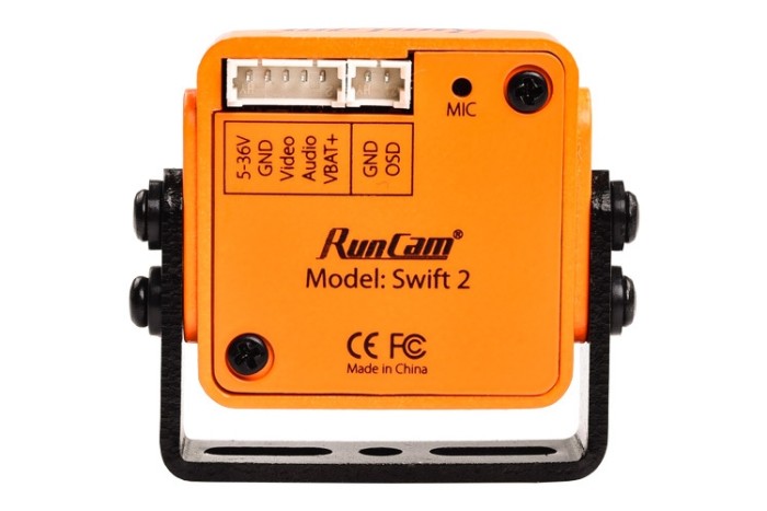 Камера FPV RunCam Swift 2 CCD 1/3" MIC 4:3 (2.3мм оранжевий)