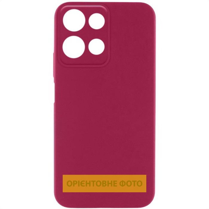Чохол Silicone Cover Lakshmi Full Camera (AA) для Motorola Moto G35 Бордовий / Marsala