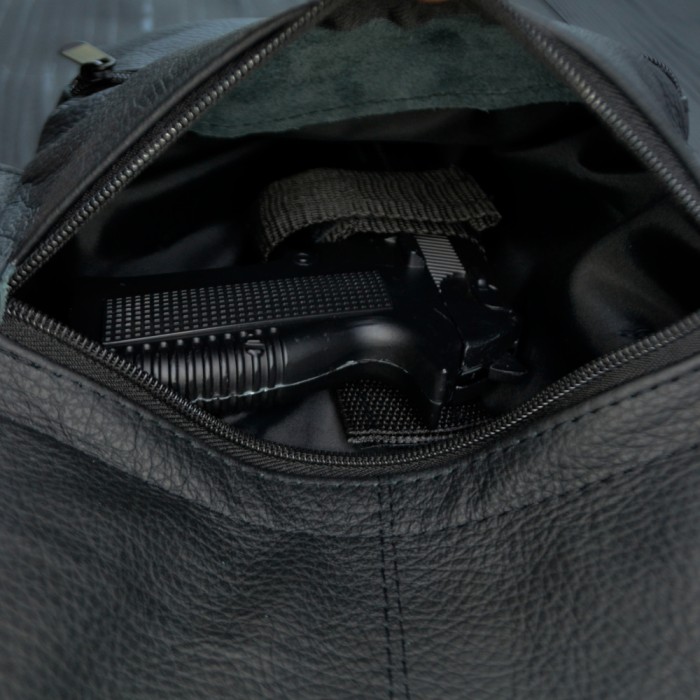 Набір 2В1. Шкіряна сумка з кобурою + ліхтарик професійний POLICE BL-X71-P50