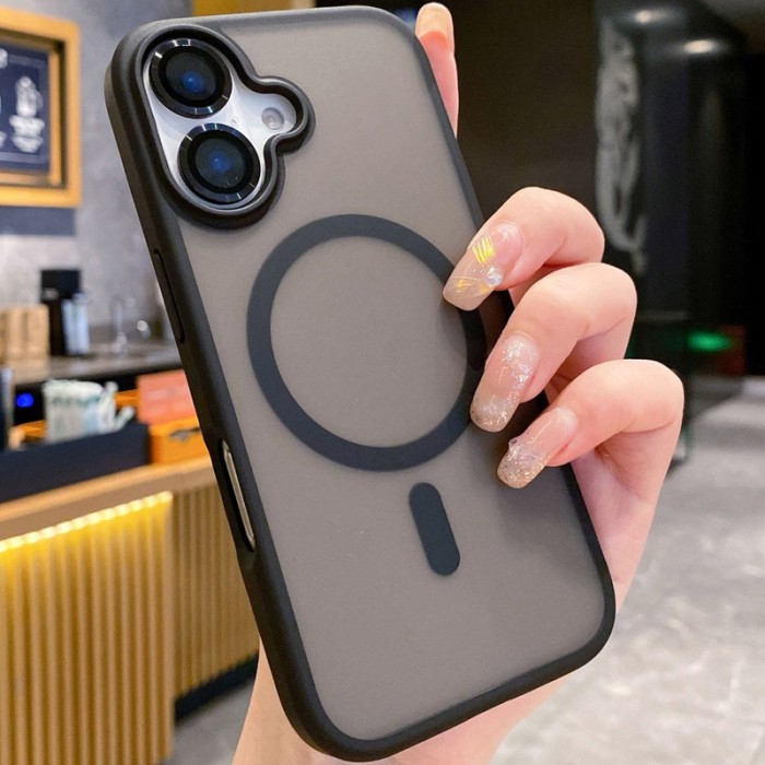 TPU+PC чохол Metal Buttons with MagSafe Colorful для Apple iPhone 16 Plus (6.7") Зелений / Dark Green