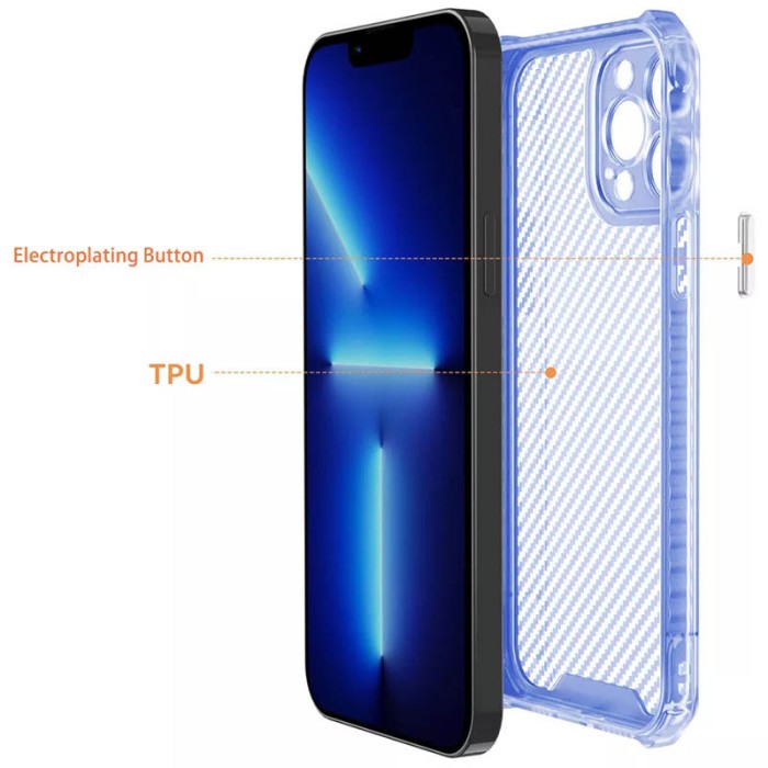 Чохол TPU Ease Carbon color series для Apple iPhone 12 Pro (6.1") Чорний / Прозорий